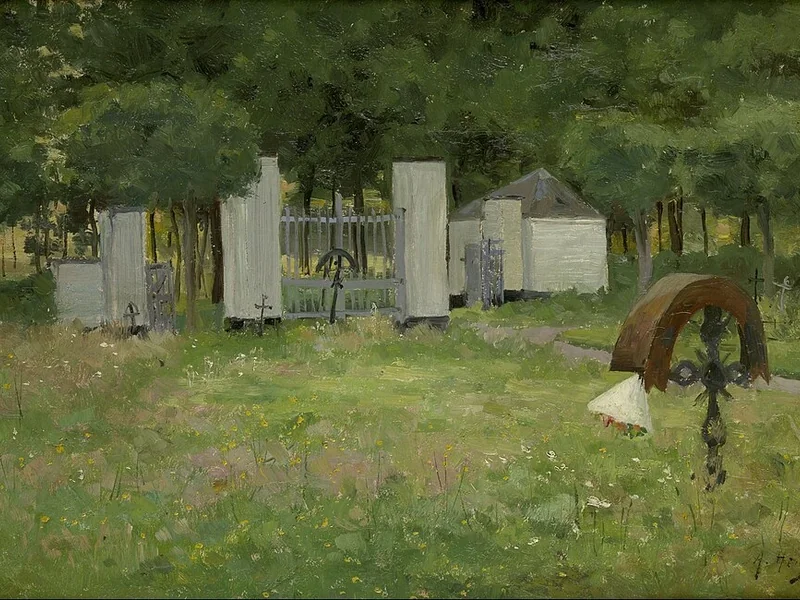 1856-Armand Heins - Il vecchio cimitero di Wondelgem
